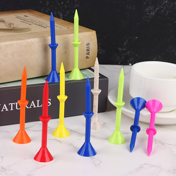 10st 83Mm Golf Nail Ball Tee Vinkopp Med Plaststöd För 1.8*8.3cm