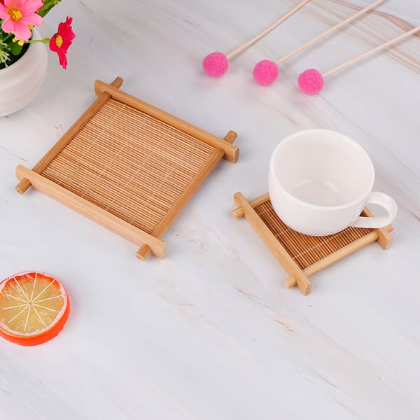bambu kopp matta te tillbehör bord bordstabletter underlägg hem kit B