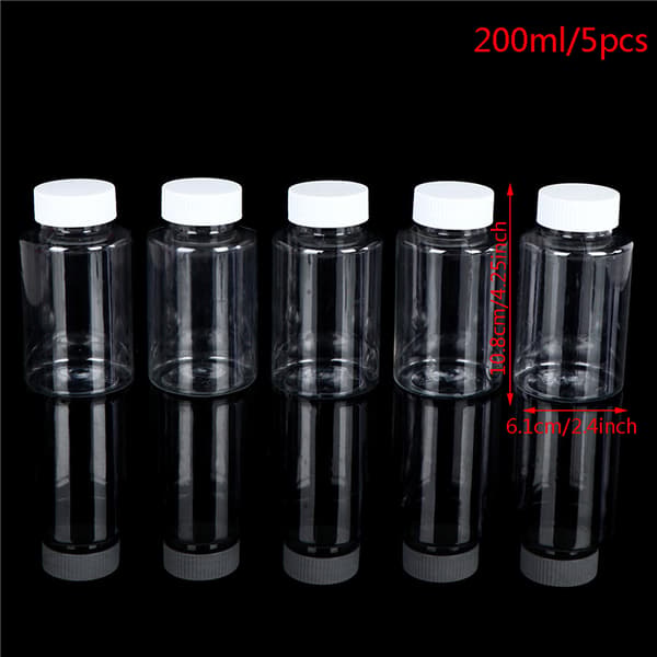 15 ml/20 ml/30 ml/100 ml PET-plast klara tomma förseglingsflaskor fasta 200
