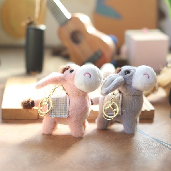 e Creative Stopped Little Donkey Doll e Animal Soft Plysh Toy F Gray