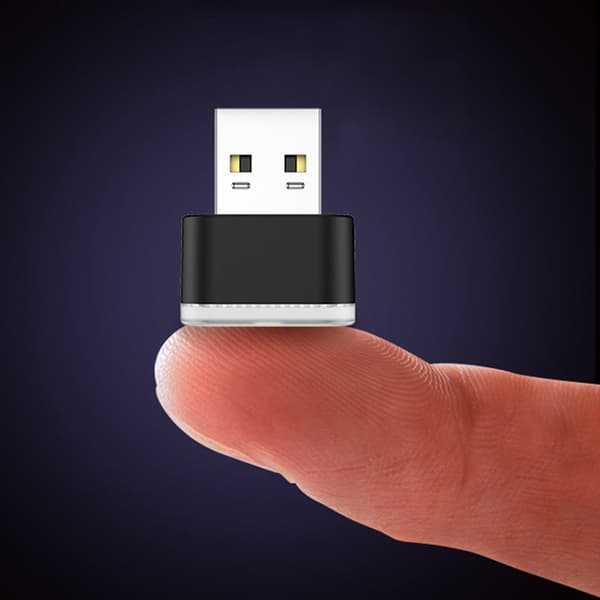 1 PC USB LED-billjus Auto Interiör Atmosfär Ljus Dekorativ Blue