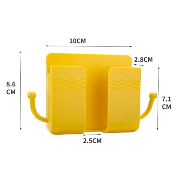 Väggmonterad förvaringsbox Case Telefonkontakt Chargin yellow