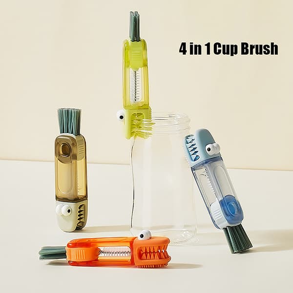 4 i 1 flaska Gap Cleaner Brush Multifunctional Cup Cleaner Br Blue