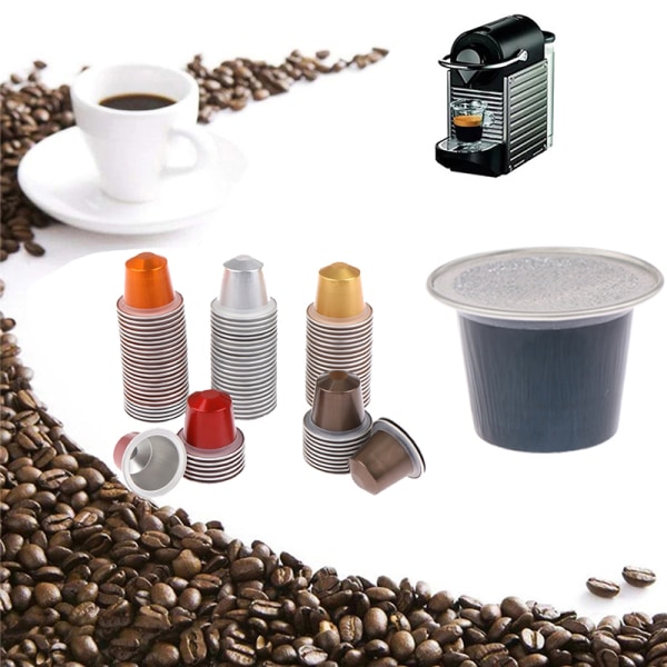 10 st Nespresso kaffekapslar kopp med gummiring och tätning Red