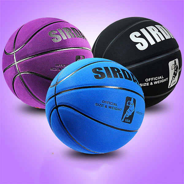 Mjuk basket i mikrofiber storlek 7 Slitstark Anti-Slip Outd Blue