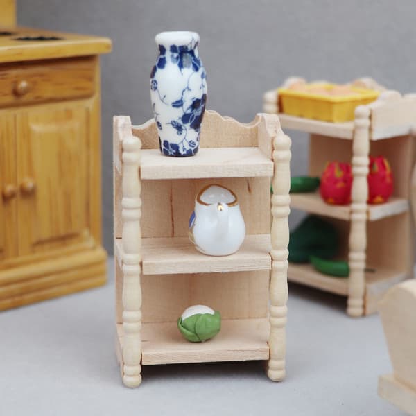 1:12 Dockhus Miniatyr Förvaringsställ Display Stativ Locker Cabi