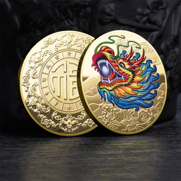 2024 New Year of the Dragon Jubileumsmynt Zodiac Collect Gold