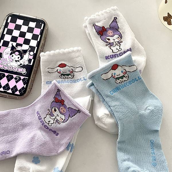 Nya Kawaii e Kuromi Strumpor Casual Mångsidig Ins Girl Christmas A2