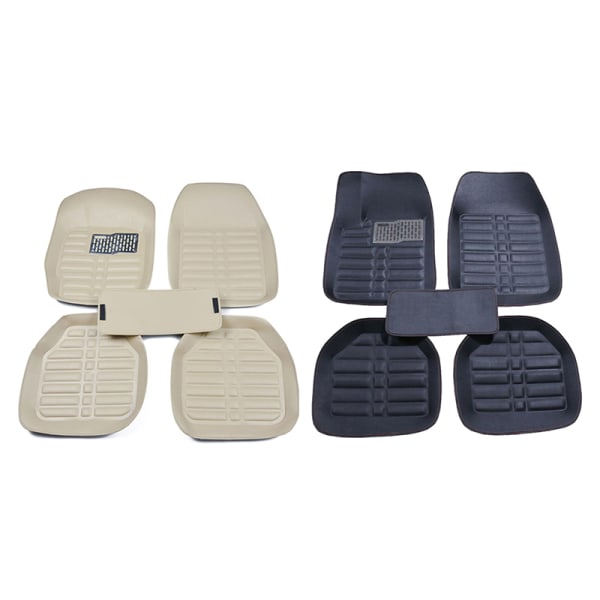 5 st Auto Golvmattor Fotmattor Mattor Bilstyling för Duster P Beige