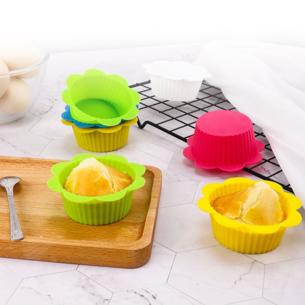 1st Sun Flower Cup form Silicon Cake Molds Muffin Cupca Random-1pc