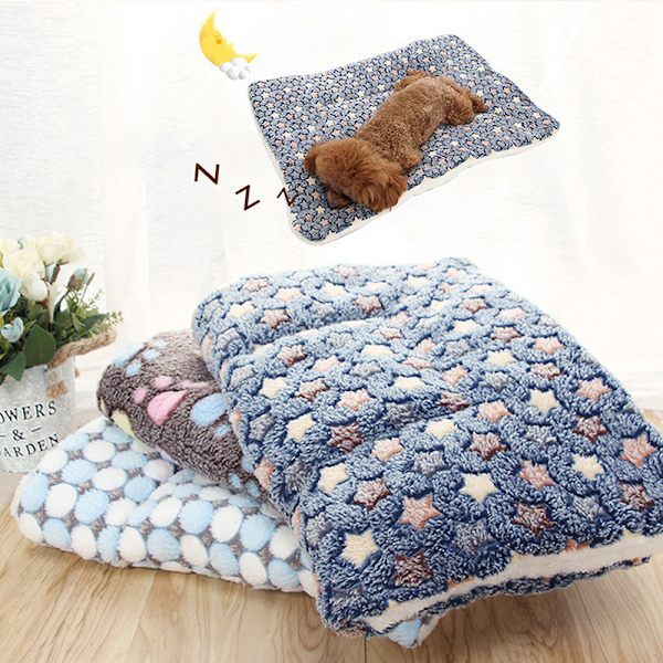 Hundsäng Pet Kudde Filt Mjuk Fleece Cat Cushion Puppy Sofa A