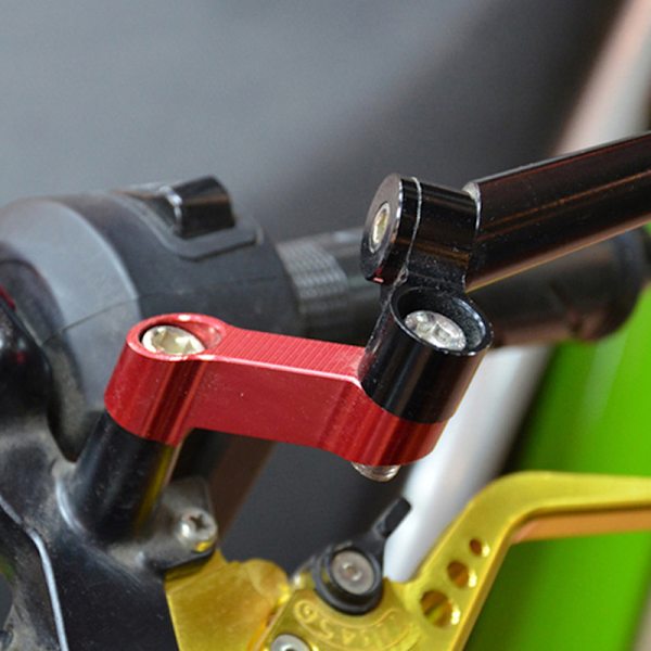 2PCS Motorcykel Backspeglar Extension Riser Extend Adapter Red