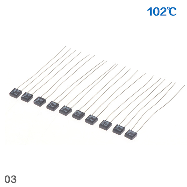10 st 250V RH 2A 85-160 grader Celsius Thermal säkringstemperatur 3(102℃)