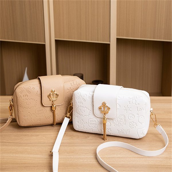 Kvinnor Pu- print tofs Crossbody-väskor Mode Casual Sol Khaki