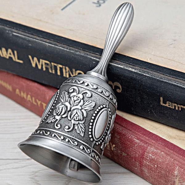 Retro Metalen Tone Hand Bell Hand Held Craft Bruiloft Decoratie C