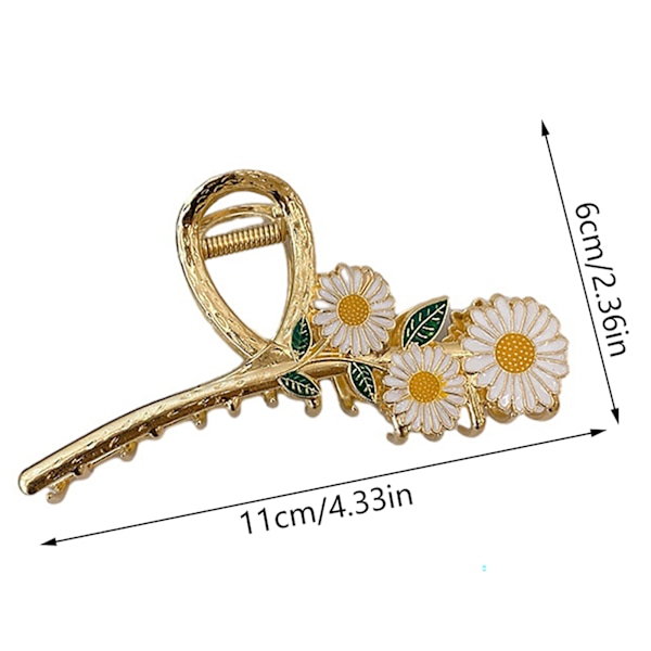 Sweet Literary Flower Hair Claw Dam Daisy Hairpin For Women H