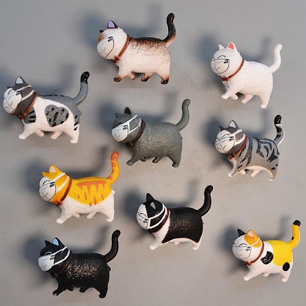 Creative 3D Mask Cat Kylskåpsmagneter Office Magnet Paste H A