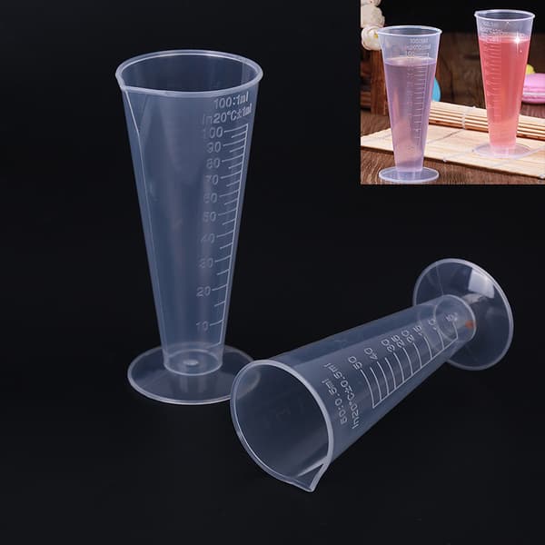 2st/ Set Mätkopp Transparent plastkon Återanvändbart kök