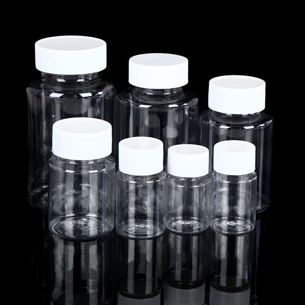 15 ml/20 ml/30 ml/100 ml PET-plast klara tomma förseglingsflaskor fasta 15