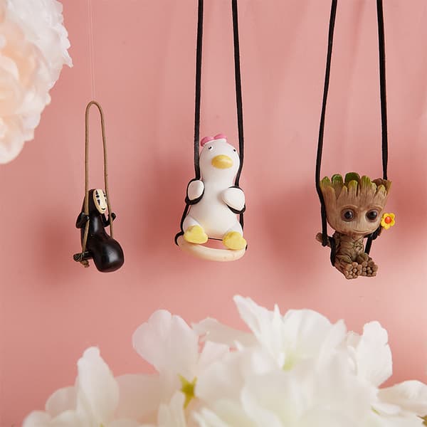 Gips Anime Biltillbehör Swing Duck Pendant Auto Rearview Mi A3