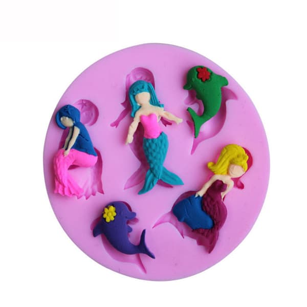 sjöjungfru silikonfondant mould form choklad b