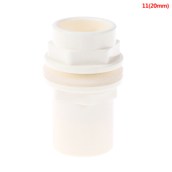 20-50 mm PVC-kopplingar Tjocka akvarellrör Trädgårdsavloppsrör 11(White 20mm)