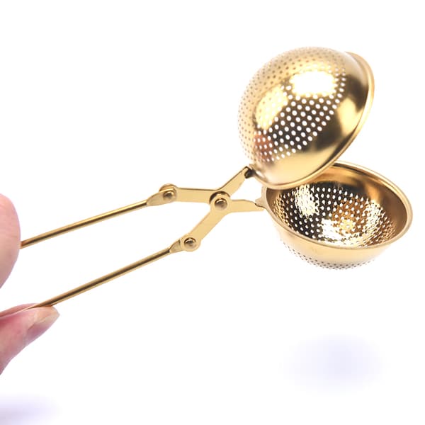 1 ST Te Infuser Rostfritt stål Sphere Tea Sil Kryddfilt Rose Gold