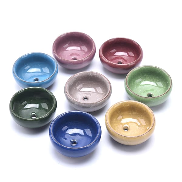 e Ice-Crack Glaze Flower Ceramics Succulent er Mini Pot Home D Beige