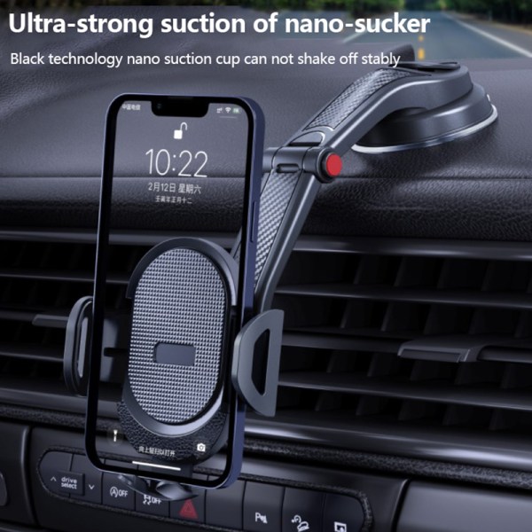 Sucker Car Telefonhållare 360° Vindruta Bil Dashboard Mobil Ce Black