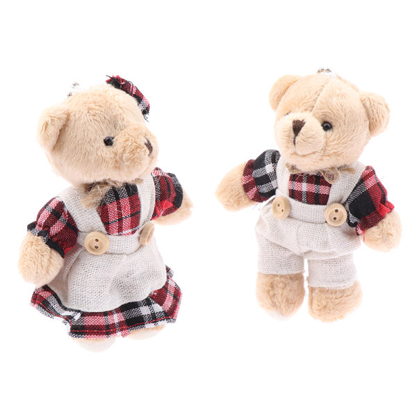 Bär Kläder Bear Plyschleksak Nyckelring Dockahänge Ryggsäck Bil Boy