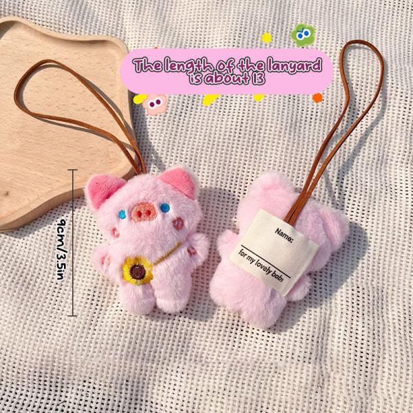 Squeak Doll Namn Sticker Hänge Frog Panda Plysch Bagage Tag Panda