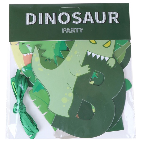 Födelsedag DIY Garland Grattis på födelsedagen Banners Roar Dino Party Wi