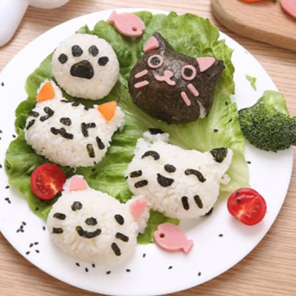 1 Set e Smile Cat Sushi Form Dekorera Smörgås DIY Tool