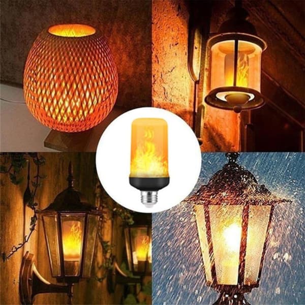 1st LED Flameffekt Eldlampa E27 Simulerad Nature Flick