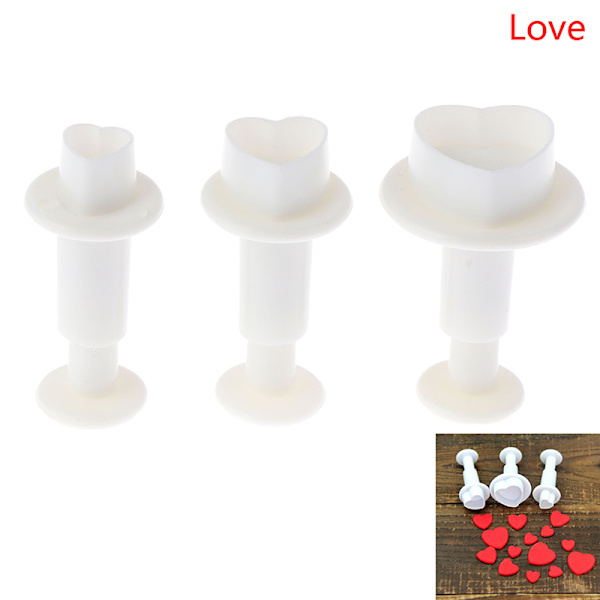 Xmas Fondant Cake ter Plunger Cookie Form Sugarcraft Flower Dec Love