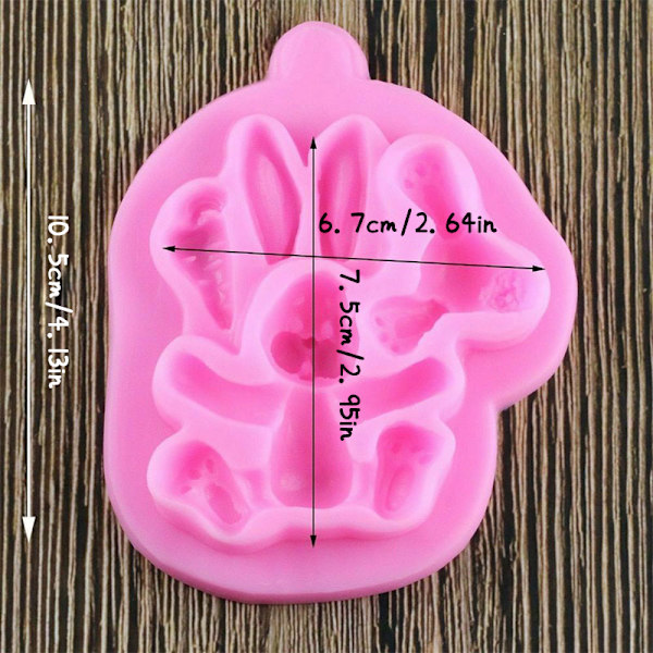 3D Easter Bunny Silikon Molds Cupcake Tools S