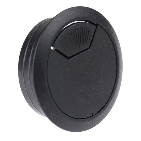 50 mm Datorbordsgenomföring Cap Cover Hål Utlopp Tråd Cab Black