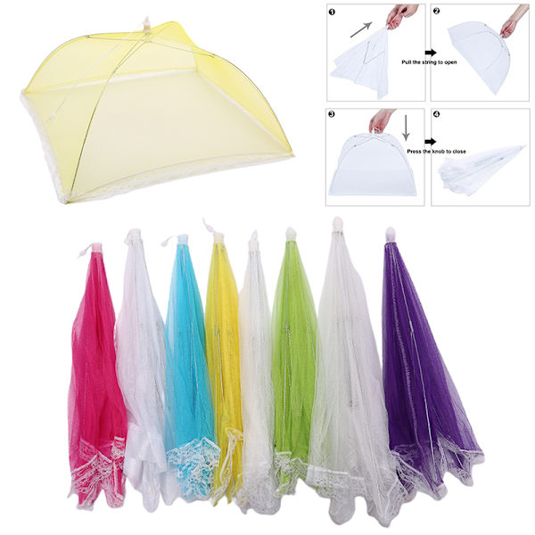 Mesh Protect Cover Vikbart Net Paraply Kök Picknick Cover C(46*46cm)