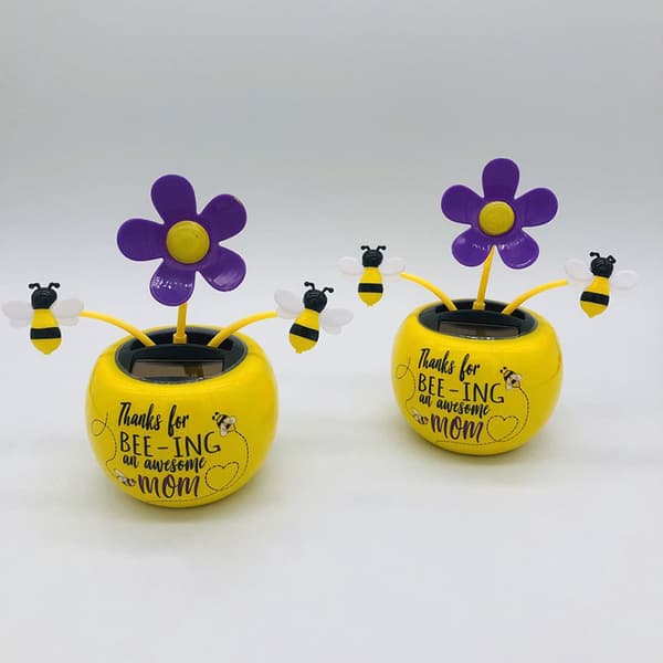 Bilprydnad Solar Apple Flower Automatisk Beetle Bildekoration A9