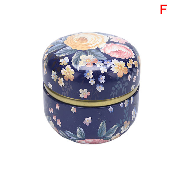 Tea Caddy Iron Delikat Small Style Te Canister Förvaringsbox f F