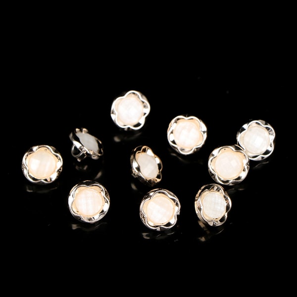 10 st Fashion Pearl Buttons Damskjortor Dekorativa spännen Ac 12