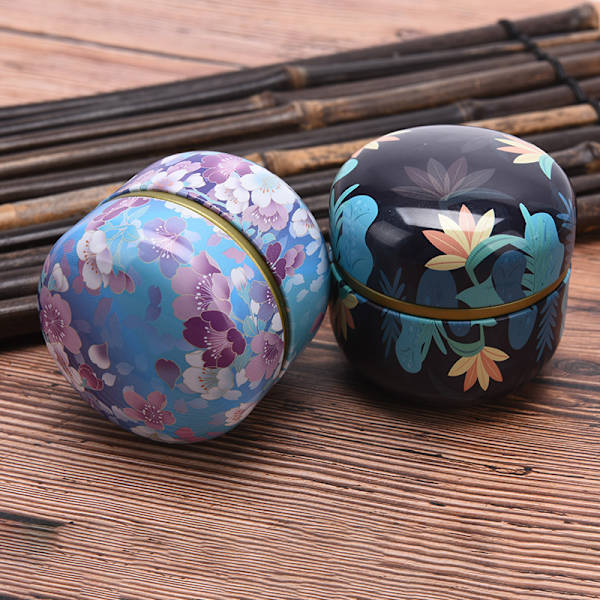 Tea Caddy Iron Delikat Small Style Te Canister Förvaringsbox f F