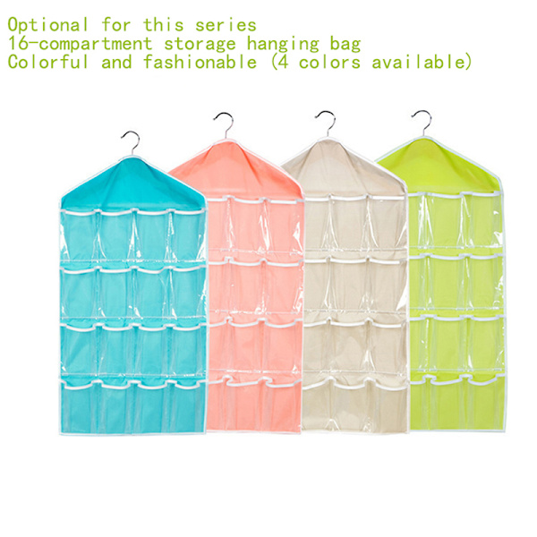 16 rutnätsfickor Väggmonterad Skoförvaring Organizer Over The Do Beige