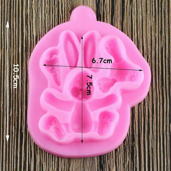 3D Easter Bunny Silikon Molds Cupcake Tools S