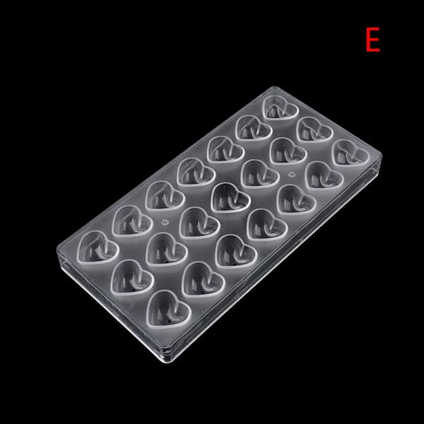 3D Choklad Godis Bars Molds Bricka Plast Form Blommor Bakning E