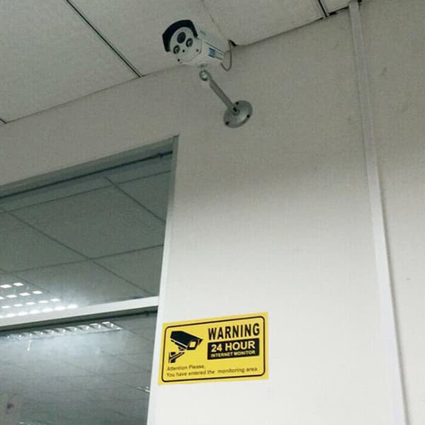 10st CCTV-säkerhet 24-timmars videoövervakningsskylt Kamera Varning ...
