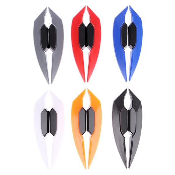 1Par Universal Motorcykel Winglet Aerodynamisk Spoiler Dynamic Red