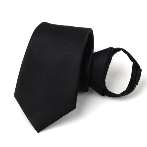 Svart Clip On Herr Slips Säkerhetsslipsar För män Kvinnor Unisex Tie Cl black