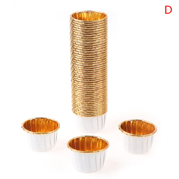 50st/förpackning Cupcake Liner Cake Wrappers Bakformsfat Case Cak D