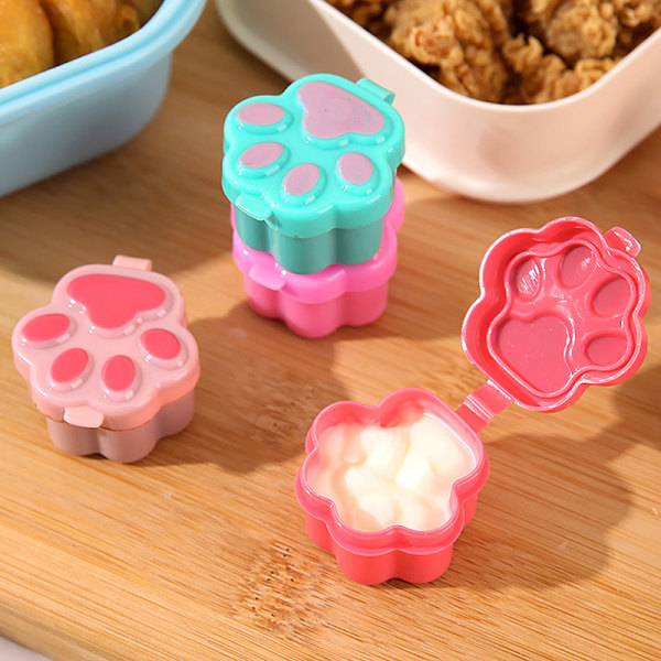 1st Minisåsflaska Cat Paw Ketchup Senapsbehållare Läckagepr Pink